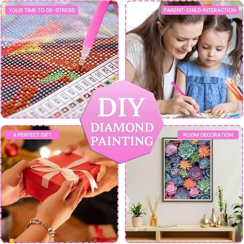 SEAWATCHER Rose Diamond Painting Kits for Adults-Seaside Diamond Art Kits for Adults,Diamond Painting Sealer,DIY Full Drill Diamond Painting Flower Gem Art and Crafts 15.7x23.6inch in Kuwait