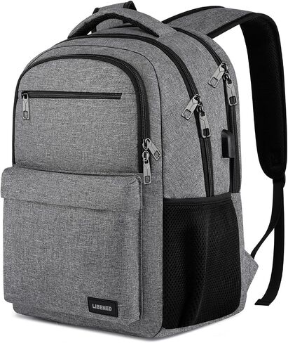 Backpack for Men, School Backpack for Teen Boys,15.6 inch Laptop Back Pack for High School and College Students with USB Charging Port, Computer Bookbag, Black in Kuwait