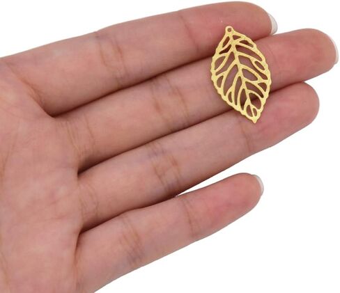 10pcs Adabele Tarnish Resistant 62mm Large 7-Petal Leaf Drop Pendant Gold Plated Brushed Brass Earring Findings for Jewelry Making BF-B6 in Kuwait