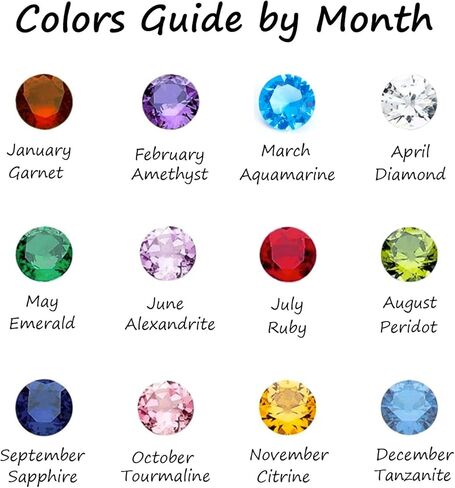 RUBYCA Mix Color Birthstone Crystal Glass Floating Charms fit Living Memory Locket 5mm 12 in Kuwait