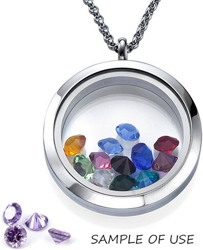 RUBYCA Mix Color Birthstone Crystal Glass Floating Charms fit Living Memory Locket 5mm 12 in Kuwait
