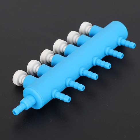 Fishtank Air Splitter, 2pcs Aquarium Air Flowing Control Lever Valve Pipe Distributor Aquarium Oxygen Pump Adapter Accessory Air Flow Splitter Pump Lever Control Valve for Aquarium Fish Tank(6 Way) in Kuwait