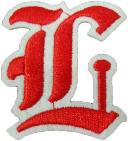Gothic Sew On or Iron On Letters Old English Letters D Letter Patches Old English Letters Emblem Badge Applique Embroidered Patch 4 Pcs (Old English Letters D) in Saudi Arabia