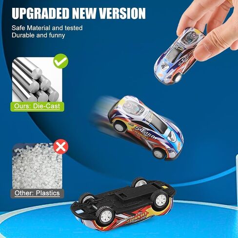 Mostop 100 PCS Mini Pull Back Car Set, Pull Back Racing Vehicles for Kids Toddlers, Kids Party Favors Car Pack Toy with Storage Box and Map, Bulk Small Vehicles, Push and Go Racing Cars for Kids in Saudi Arabia