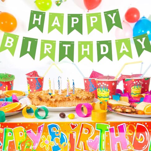 Orange Happy Birthday Banner Bunting Banner Sign, Birthday Garland Tea Party Decorations, Fall Halloween Thanksgiving Birthday Party Supplies for Kids and Adults in Kuwait