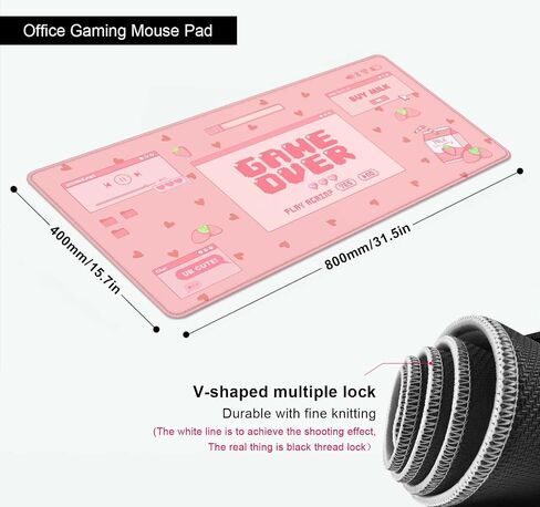 Cherry Blossom Desk Mat لطيف ، وسق ساكورا وردي كبير ألعاب الماوس ، زهور الأزهار اليابانية ديكور مكتب المكتب المكتبي ، 31.5 × 15.7 بوصة ، جمالية أنيمي in Kuwait