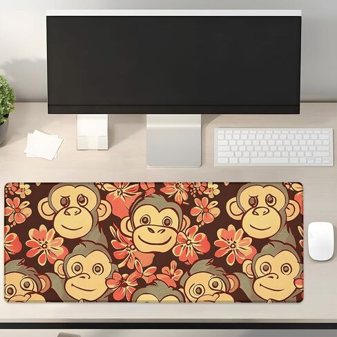 Cute Boba Tea Gaming Mouse Pad Gifts 31.5" x 11.8", Non-Slip Rubber Base MousePads for Computers Laptop School Office Home Accessories Decor, Mouse Pad, Keyboard Desk Mat in Saudi Arabia