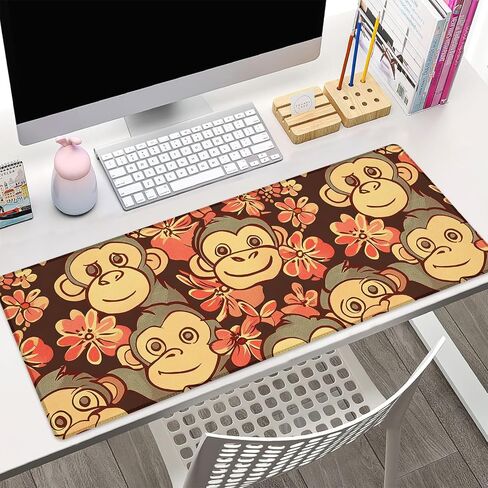 Cute Boba Tea Gaming Mouse Pad Gifts 31.5" x 11.8", Non-Slip Rubber Base MousePads for Computers Laptop School Office Home Accessories Decor, Mouse Pad, Keyboard Desk Mat in Saudi Arabia