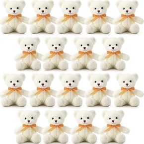 Lenwen 18 Pcs Bear Stuffed Animals Bulk 12 Inch Soft Plush Bears Doll Small Stuffed Toy for Boy Girl Baby Shower Valentines Christmas Birthday Decor Gift Party Favors(White, Dark Brown, Light Brown)