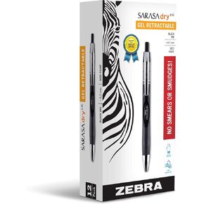 Zebra Pen Sarasa Dry X30 Retractable Gel Pen, Medium Point, 0.7mm, Blue Ink, 12-Pack in Kuwait