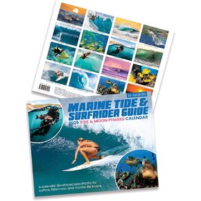 Island Heritage 2025 Marine Tides, Moon Phases, & Solar Events Calendar – 16-Month November 2024 - February 2026 Wall Calendar for Surfers, Fishermen, & Marine Life Enthusiasts in Hawaii – 8.5" x 11"
