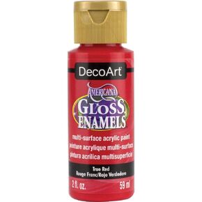 DecoArt Americana Gloss Enamel Paint, 2-Ounce, True Red (DAG129-30)