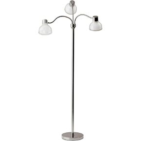 Adesso 3577-22 Vivian Floor Lamp, 60.25 in, 60W Type A Bulb (Not Included), Brushed Steel, 1