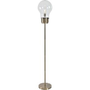 Kenroy Home 32463AB Edison Floor Lamp with Antique Brass Finish, Rustic Style, 71.5" Height, 11.438" Width, 11.438" Depth , Medium