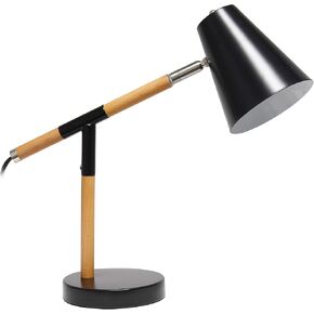 Simple Designs LD1059-WHT Wooden Pivot Desk Lamp, Matte White in Kuwait