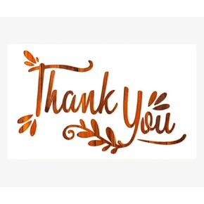 OBUY Thank You Reusable Stencil Airbrush Painting Art DIY Home Decor Scrap Booking Album Crafts (3.9“×5.9")