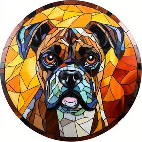 5D Diamond Art Painting Kits Boxer Contaw Class Dircle Shape Full Round Round Beads Diamond Art Gems Painting by Number Kits for Wall Decoration Memorial Gift 25x25cm (2)