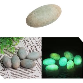 Acxico 1Pcs "Glow in The Dark" Tibetan Wealth-God Ancient Luminous Stone Old Dzi Bead