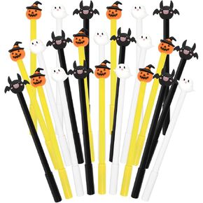 24 Pcs Halloween Pens, Cute Pumpkin Bat Ghost Shape Pens for Halloween Party Favors School Class Birthday Office Party Supplies