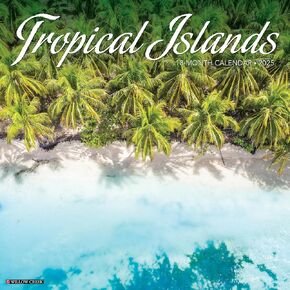 Willow Creek Press Tropical Islands Monthly 2025 Wall Calendar (12" x 12")