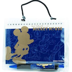Party Favors Disney Mickey Autograph Note Pads Memo Book with Retractable Pen - (Mickey Blue & Gold)