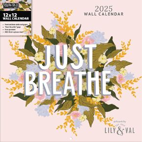 WSBL Just Breathe 2025 12X12 Wall Calendar (25997001746)