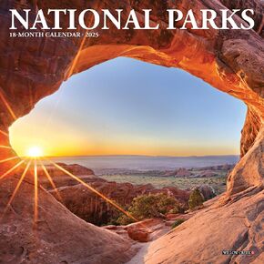 Willow Creek Press National Parks Monthly Mini 2025 Wall Calendar (7" x 7")