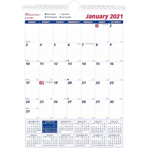 Brownline® 2025 Monthly Wall Calendar, 12 Months, January to December, Twin-Wire Binding, 8" x 11" (C171101-25)