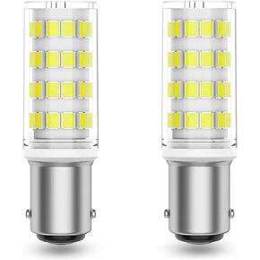 BA15D LED Double Contact Bayonet Base 40W Halogen Equivalent Sewing Machine Bulb 15T7DC Base Replacement for 15-66, 99, 201, 221, 222, 401 Sewing Machine Pack of 2 (Warm White)