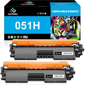 LeciRoba 051H High Capacity Black Compatible Toner Cartridge Replacement for Canon 051H 051 ImageCLASS MF264dw MF267dw MF269dw MF266dn MF263dn ImageCLASS LBP162dw LBP161dn LBP1692dwkg (2-Pack)