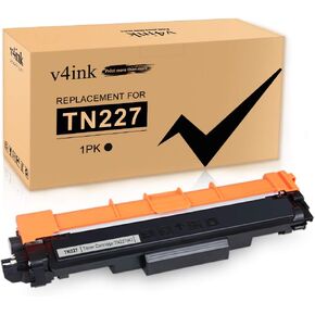 v4ink TN227 Toner Cartridge Remanufactured Replacement for Brother TN223BK TN227BK TN-223 TN-227 BK Black Toner for HL L3210CW L3230CDW L3270CDW L3290CDW MFC L3710CW L3750CDW L3770CDW Printer, 1-Pack