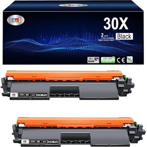 2 Pack Replacement for HP 30X Black Toner Cartridges CF230X Works with HP Laser Jet Pro MFP M227fdw M203dw M227fdn M227sdn M203dn M203d Printer Ink
