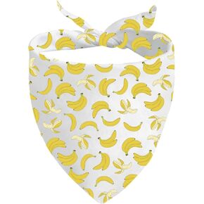 JXGZSO 1 Piece Banana Dog Bandana Spring Dog Bandana Summer Dog Bandana (Banana Dog)