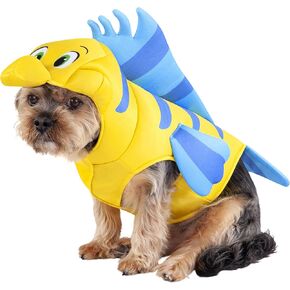 Rubies Disney Little Mermaid Flounder Pet Costume, As Shown, Medium for Themed Parties and Halloween