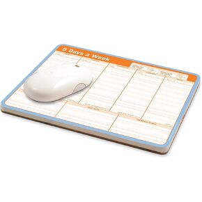 Knock Knock 5 Days a Week Paper Mouse Pad, Weekly Calendar Pad Tear Off & Daily To Do List Pad, 9.5 x 8-inches
