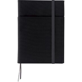 KOKUYO Systemic Cover Notebook, with One Semi-B5, B 6mm Ruled, 35 Lines, 40 Sheets, Twin Ring Edge Title Notebook, Black, Japan Import (NO-683B-D)