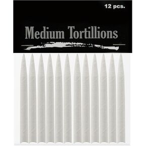 Creative Mark Blending Tortillions - Soft Paper Felts, Traditional Blenders Easily Sharpened or Sanded - [Set of 12 - Medium]