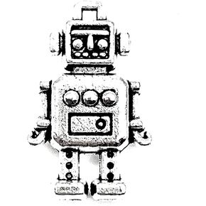 20PC Alloy Antique Silver Robot Charms Pendants for Jewelry Bracelet Necklace DIY Craft Making12mmx18mmx5mm