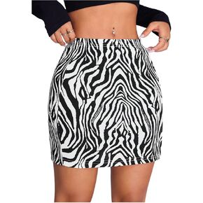 WDIRARA Women's Summer Solid Split Hem Zip Back Mini Workwear Skirt