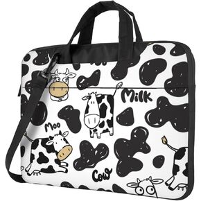 Laptop Bag Laptop Case 15.6 Inch Computer Bags Cute Funny Cow Printed Padded Sleeve Cover for Women Men