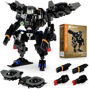 MyBuild Mecha Frame Raider M 6017 - Flying Mech with Wings Military Exploration Armed Forces Building Brick Kit