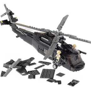 UH-60 Black Hawk Military Helicopter Toy Model (660 Pieces Building Block Kits), Military Plane Model for Kids (8+Years) Adults and Lovers of Airplane
