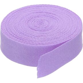 DMiotech 1.2"(3cm) 10 Yards Cotton Twill Tape Cotton Ribbons Bias Binding Tape Herringbone Tape Ribbons Light Purple for DIY Crafts Making, Clothes, Knit