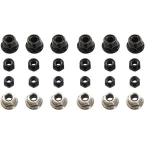 AMORIL Nylon Lock Nut, M2.5 M3 & Flange Lock Nut M3 M4 for RC Brushless Truck Mini 1/10 RZ001G-A,Part Number R11104