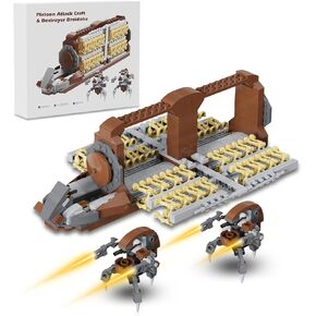 Platoon Attack Craft Building Set,Battle Droid Army Clone Soldiers Troop Carrier Action Figures Building Kit Toys for 6+(539PCS)