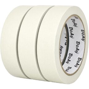 3 Pack White Painters Tape - Masking Tape 1 Inch Wide - Multi-Surface, Smart Adhesion, Indoor & Outdoor - 270FT Total - Paint Tape for Artist, DIY, Labeling, Art, Car, General Purpose (#3910)