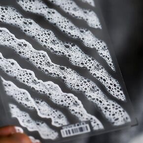Transparent Stickers Resin Fillers Clear Film Sticker Simulation Wave Sticker with 3D Effect Sea Wave Painting Resin Sticker Filling Materials Resin Craft Art