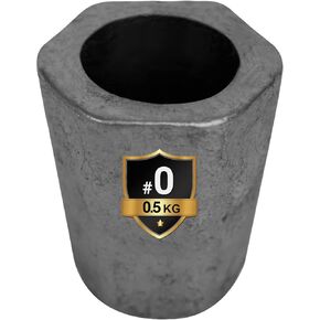 GongYi #0 (1.1lbs-0.5kg) Clay Graphite Crucible for Metal Melting Casting Refining Gold Silver Copper Brass Aluminum