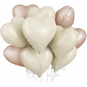 Pink Heart Balloons, 12PCS 18inch Pink Heart Shape Balloons, Valentine's Day Balloons for Pink Love Balloon for Valentines Day White Wedding Brithday Decorations