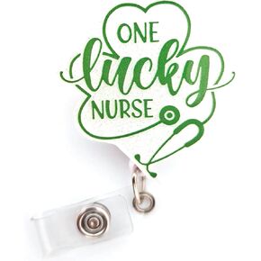 St Patrick's Day Lucky Badge Reel, Fun Holiday Retractable Badge Reel, Christmas ID Holder, Nurse Badge Reel, Nurse Gift, Teacher Gift, Graduation Gift
